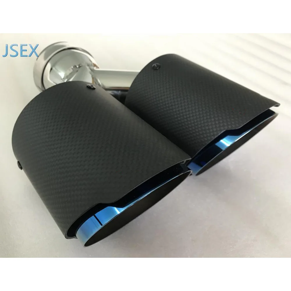 Car bon fiber exhaust tips grilled blue with steel Universal Automobile exhaust pipe Muffler accessories modification
Car bon fiber exhaust tips grilled blue with steel Universal Automobile exhaust pipe Muffler accessories modification