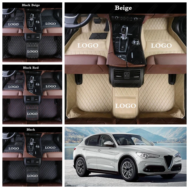 Кожаные автомобильные коврики на заказ для ALFA ROMEO Giulia Stelvio персонализированные