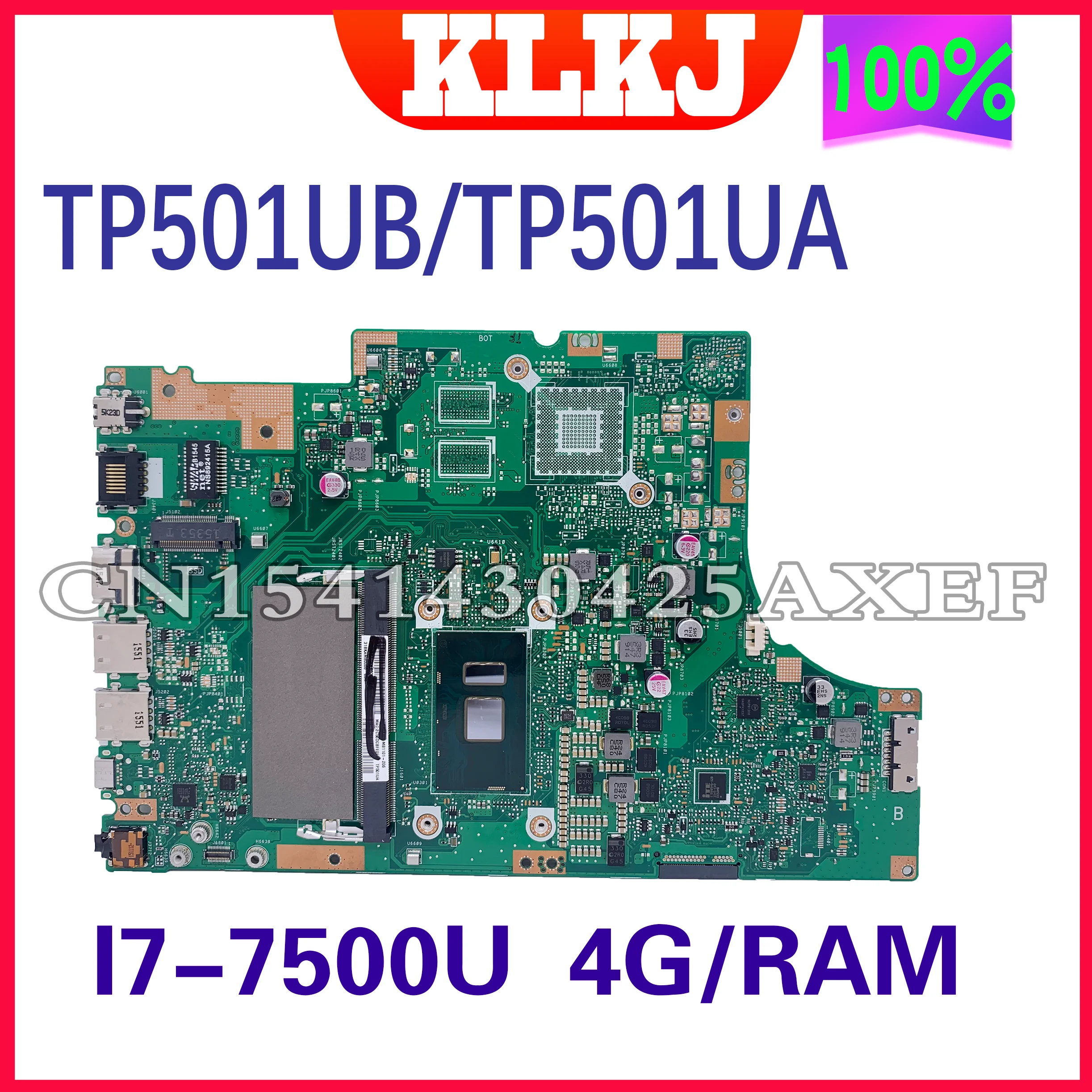 Dinzi TP501UA Motherboard I7-7500U 4GB RAM for ASUS TP501UB TP501UA TP501UQ TP501U TP501 Laptop Motherboard 100% Working well
Dinzi TP501UA Motherboard I7-7500U 4GB RAM for ASUS TP501UB TP501UA TP501UQ TP501U TP501 Laptop Motherboard 100% Working well