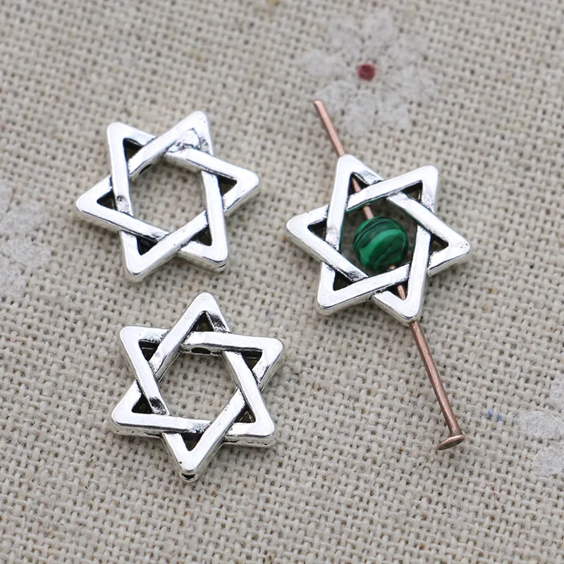 20pcs Antique Silver Plated David Star Beads Frame Jewelry Making Bracelet Necklace DIY Accessories Handmade Craft 15mm
20pcs Antique Silver Plated David Star Beads Frame Jewelry Making Bracelet Necklace DIY Accessories Handmade Craft 15mm
