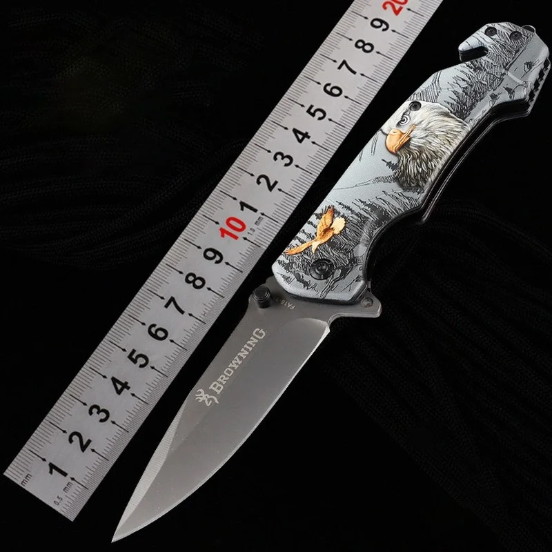 Browning 3D Pattern Folding Knife Multifunctional Outdoor Stainless Steel Knife Survival Folding Knife EDC Tool HW149
Browning 3D Pattern Folding Knife Multifunctional Outdoor Stainless Steel Knife Survival Folding Knife EDC Tool HW149