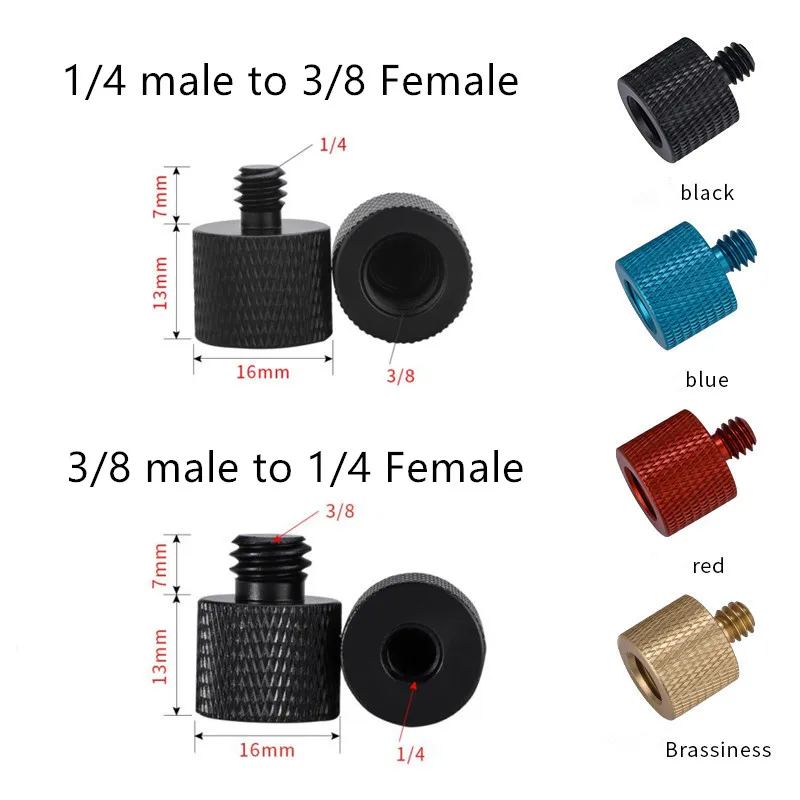 1/4" to 3/8" 3/8" to 1/4" Male to Female Thread Screw Mount Adapter Tripod Plate Screw for SLR camera
1/4" to 3/8" 3/8" to 1/4" Male to Female Thread Screw Mount Adapter Tripod Plate Screw for SLR camera