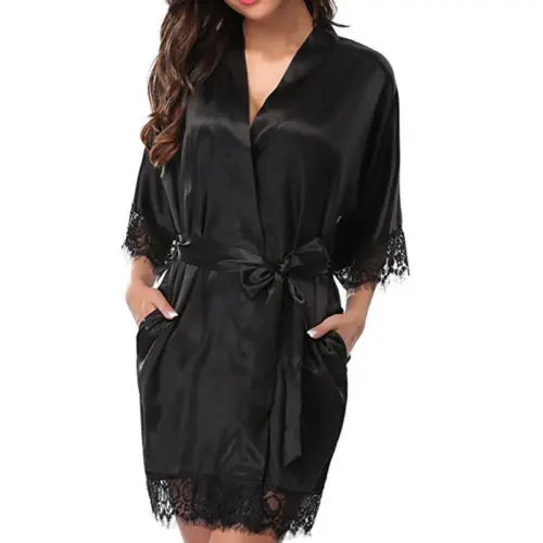 Hot Fashion Sexy Lingerie Night Gown Thongs Autumn Winter Ladies Women's Lace Silk Sleepwear Robe Summer Bathrobe Nightdress
Hot Fashion Sexy Lingerie Night Gown Thongs Autumn Winter Ladies Women's Lace Silk Sleepwear Robe Summer Bathrobe Nightdress