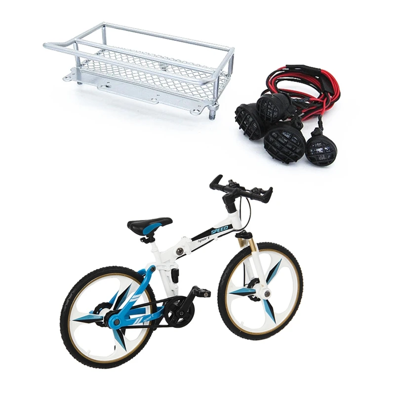 Luggage Carrier Tray Roof Rack And LED Light With Mini Mountain Bike Bicycle Model For RC Crawler Car Axial SCX10
Luggage Carrier Tray Roof Rack And LED Light With Mini Mountain Bike Bicycle Model For RC Crawler Car Axial SCX10
