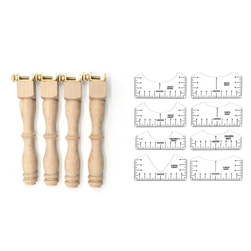 8Pcs T-Shirt Alignment Ruler V Neck For DIY Craft Tool With 4Pcs Adjustable Wooden Hoop Stand Cross Stitch Frame Rack 
8Pcs T-Shirt Alignment Ruler V Neck For DIY Craft Tool With 4Pcs Adjustable Wooden Hoop Stand Cross Stitch Frame Rack