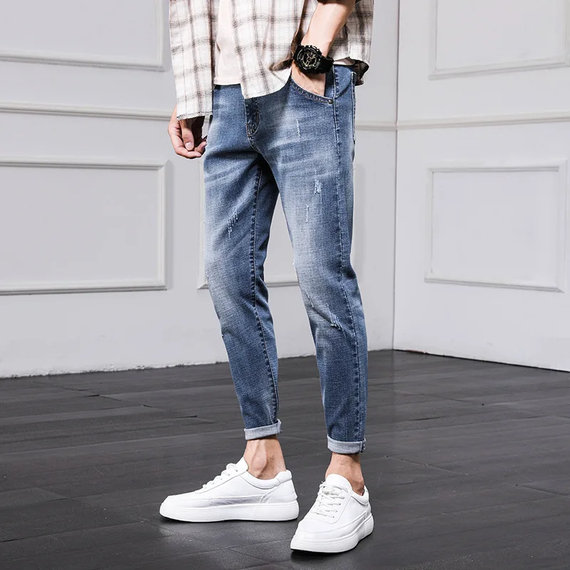 Jeans men's pants men's 2021 autumn winter Korean fashion hole slim fit nine Leggings Leggings men's small Leggings
Jeans men's pants men's 2021 autumn winter Korean fashion hole slim fit nine Leggings Leggings men's small Leggings
