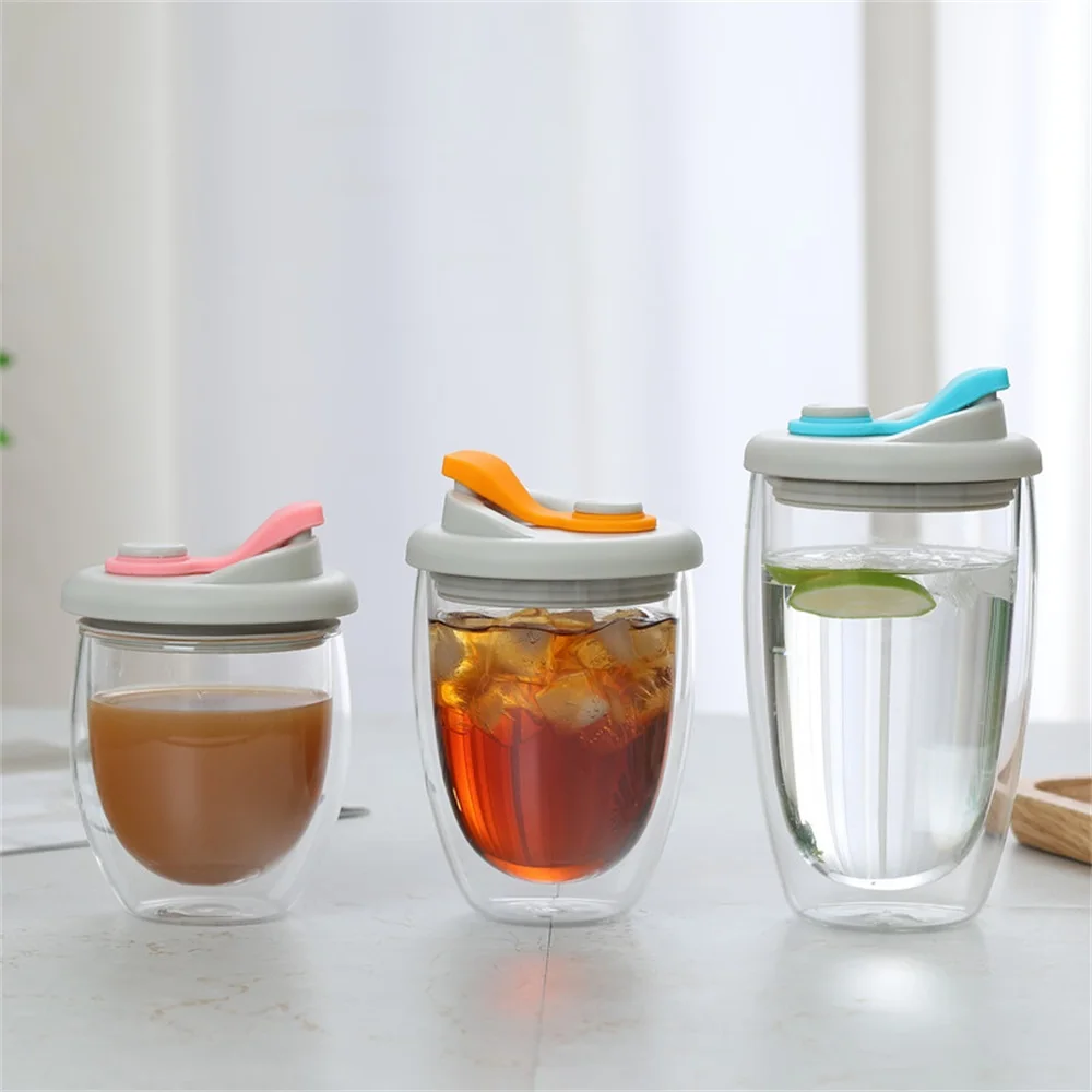 Double Thickened Glass Cup Portable Car Vacuum Flasks Travel Coffee Mug With Silica Gel Lid Leak Proof Tea Juice Glass Mug
Double Thickened Glass Cup Portable Car Vacuum Flasks Travel Coffee Mug With Silica Gel Lid Leak Proof Tea Juice Glass Mug