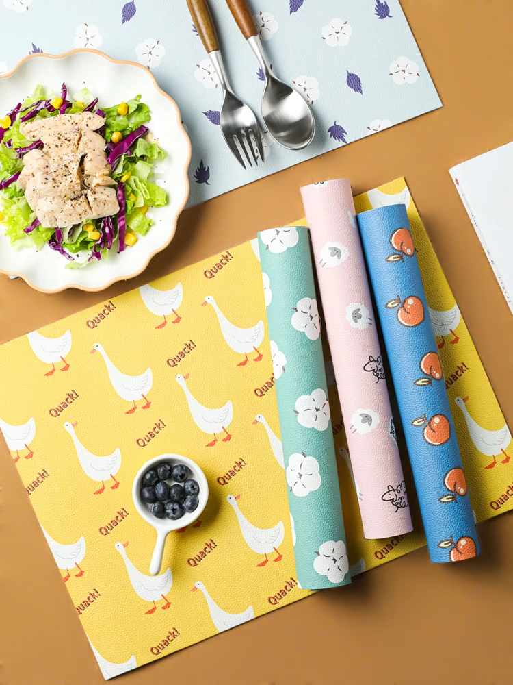 Lovely Prints Leather Placemats Household Waterproof Oil-Proof PU Heat Resistant Pads Restaurant Western Food Mats Tableware
Lovely Prints Leather Placemats Household Waterproof Oil-Proof PU Heat Resistant Pads Restaurant Western Food Mats Tableware