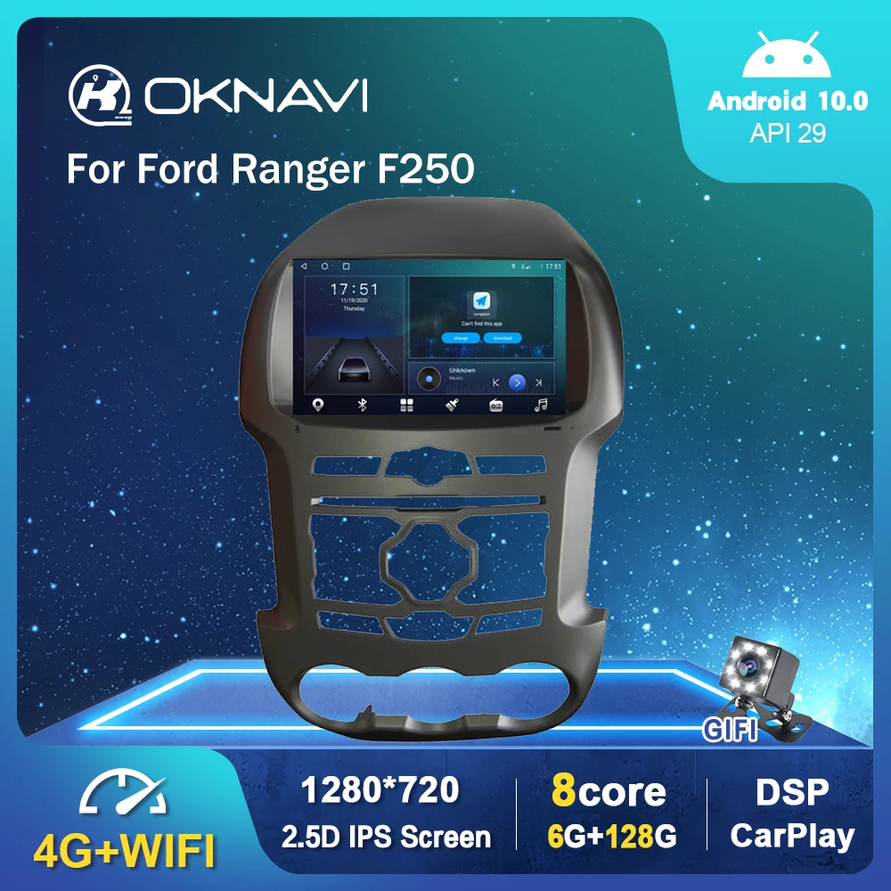 9 &quotAndroid 10 0 Автомобиль Радио Мультимедийный видеоплеер для Ford Ranger F250 2011 2015 GPS Serero