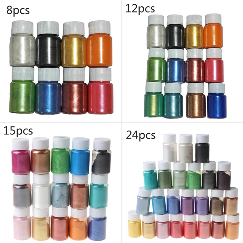24 Pcs DIY Handmade Pearlescent Mica Powder Epoxy Resin Dye Pearl Pigment Resin Glue Pigments Material Crystal Mold Soap Making
24 Pcs DIY Handmade Pearlescent Mica Powder Epoxy Resin Dye Pearl Pigment Resin Glue Pigments Material Crystal Mold Soap Making
