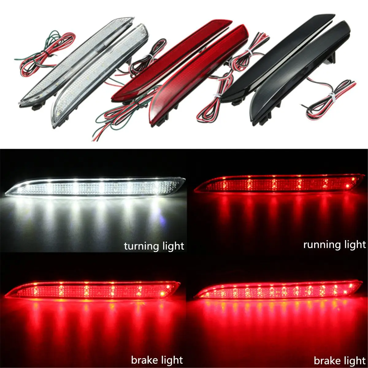 Pair 24 LEDs Reflector Rear Bumper Light Turn Signal Lamp Brake Light Tail Light Running Lamp DRL For Honda CRZ CRV
Pair 24 LEDs Reflector Rear Bumper Light Turn Signal Lamp Brake Light Tail Light Running Lamp DRL For Honda CRZ CRV