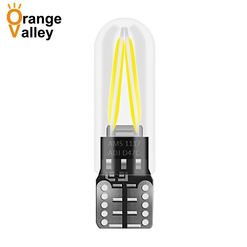 100Pcs T10 W5W LEDs 194 501 Filament COB Glass Car Light Auto reading light Wedge Door Instrument Side Bulb Lamps DC 12V
100Pcs T10 W5W LEDs 194 501 Filament COB Glass Car Light Auto reading light Wedge Door Instrument Side Bulb Lamps DC 12V