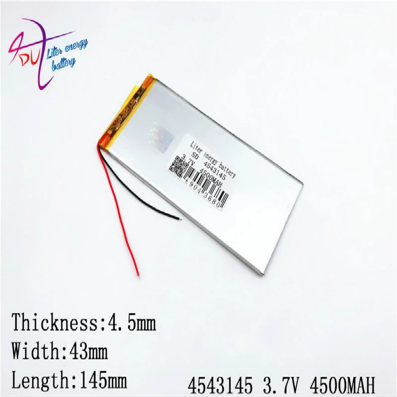 Liter energy battery lithium polymer batteries 3.7V 4500MAH 4543145 large-capacity ultra-thin flat-panel computer. Notebook | Компьютеры и