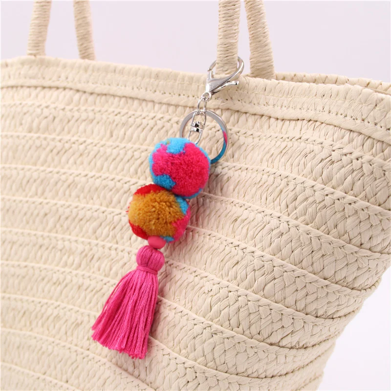 Bohemian Hairball Keychains Colorful Handmade Pompom Keyholder Bag Pendant Car Keyring Party Gifts Fashion Jewelry Accessories
Bohemian Hairball Keychains Colorful Handmade Pompom Keyholder Bag Pendant Car Keyring Party Gifts Fashion Jewelry Accessories
