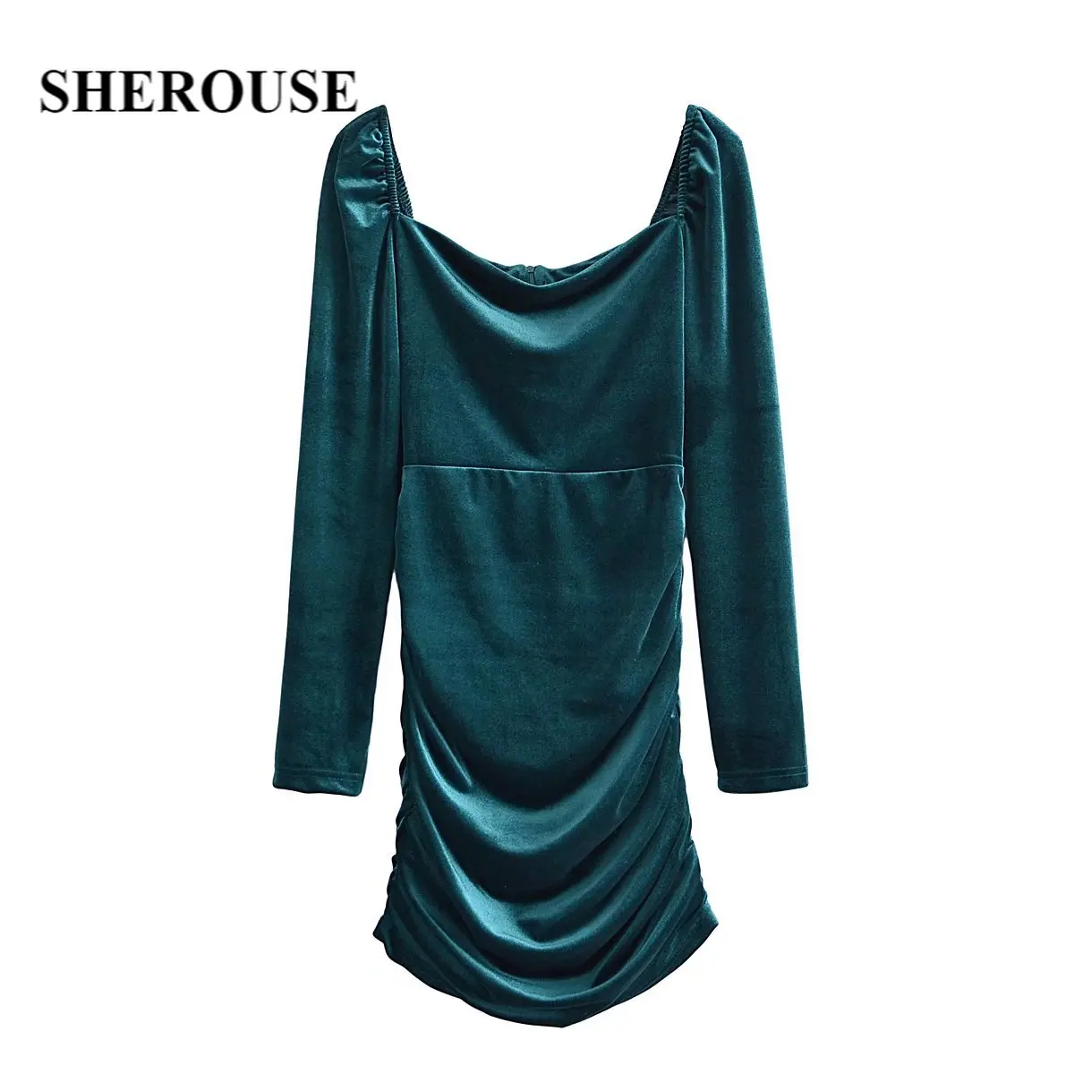 Женское плиссированное платье Sherouse, зеленое мини-платье на молнии сзади с длинными рукавами и отложным воротником, шикарные женские платья
Женское плиссированное платье Sherouse, зеленое мини-платье на молнии сзади с длинными рукавами и отложным воротником, шикарные женские платья