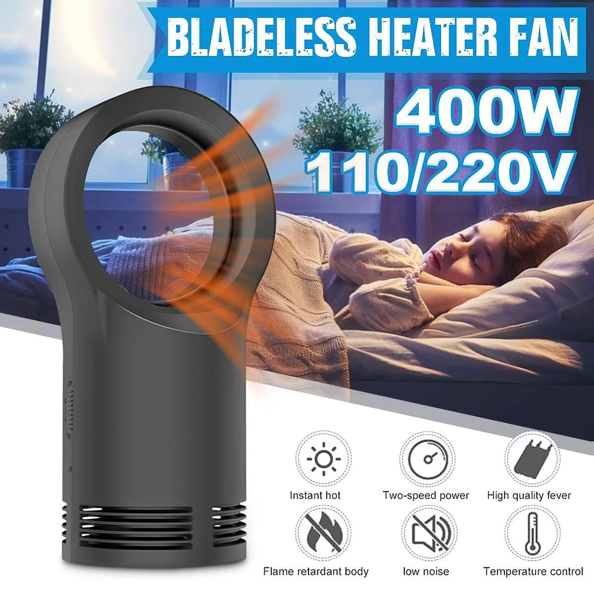 2 Gear Bladeless Heater Fan Desktop/Table Winter Electric Warm Fan 110V/220V Space Air Blower Radiator Home Office Warmer
2 Gear Bladeless Heater Fan Desktop/Table Winter Electric Warm Fan 110V/220V Space Air Blower Radiator Home Office Warmer