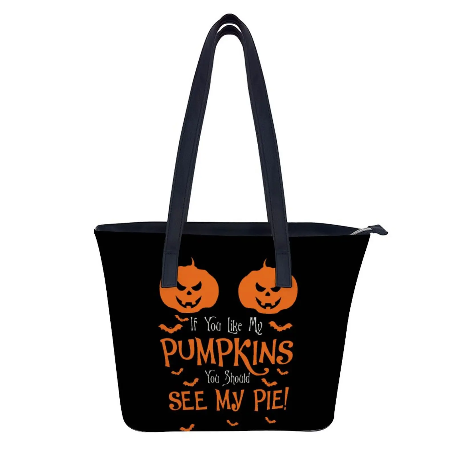 Halloween Pumpkin Pie Shoulder Bag Funny Gift Leather Handbag Student Work Ziplock Large Shopping Bag
Halloween Pumpkin Pie Shoulder Bag Funny Gift Leather Handbag Student Work Ziplock Large Shopping Bag