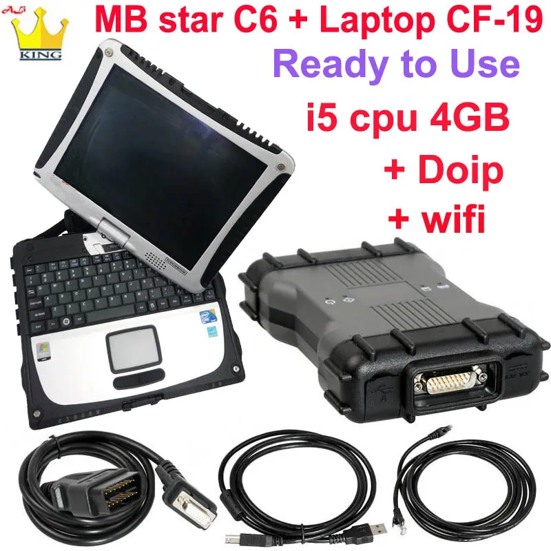 MB star c6 sd Подключение doip/can мультиплексор с программным обеспечением HDD SSD VCI C6 WIFI cf19