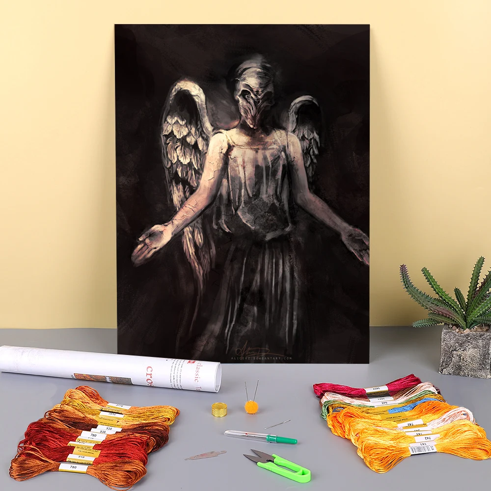 Ткань с принтом Unknown Angel 11CT, Набор для вышивки крестом «сделай сам», нитки DMC для шитья, ручная работа, Волшебная работа
Ткань с принтом Unknown Angel 11CT, Набор для вышивки крестом «сделай сам», нитки DMC для шитья, ручная работа, Волшебная работа