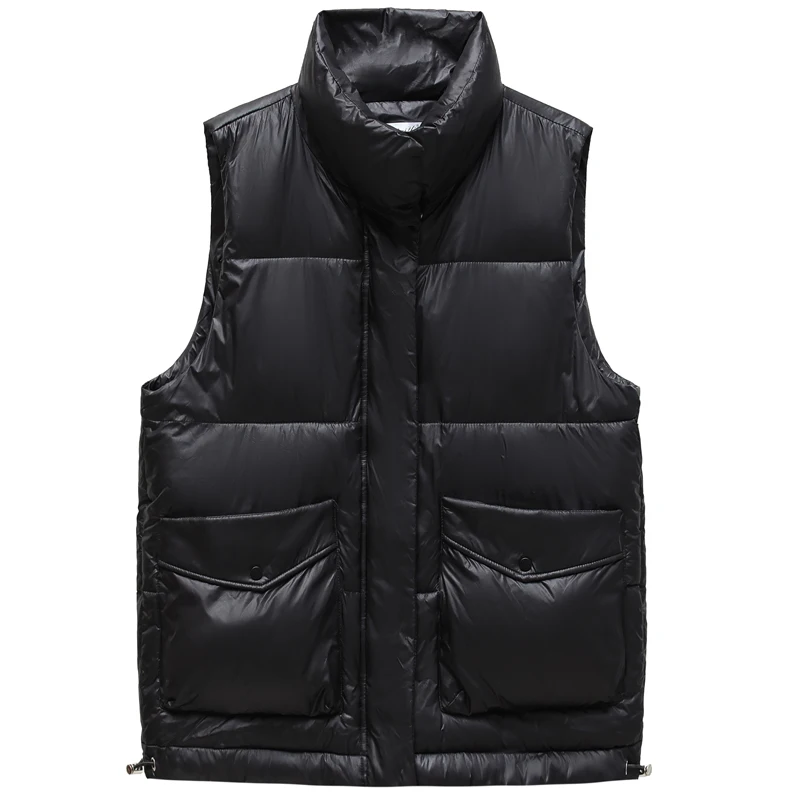 Fashion Vest Woman Sleeveless Jacket Autumn Winter White Black Waistcoat Loose Warm Thick Stand Collar Cotton Coat Female Parkas
Fashion Vest Woman Sleeveless Jacket Autumn Winter White Black Waistcoat Loose Warm Thick Stand Collar Cotton Coat Female Parkas