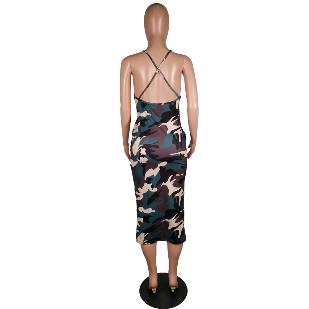 Camouflage Print Summer Bodycon Dress Women Sexy Spaghetti Strap Sleeveless Vestidos Streetwear Cross Backless Club Party Dress
Camouflage Print Summer Bodycon Dress Women Sexy Spaghetti Strap Sleeveless Vestidos Streetwear Cross Backless Club Party Dress