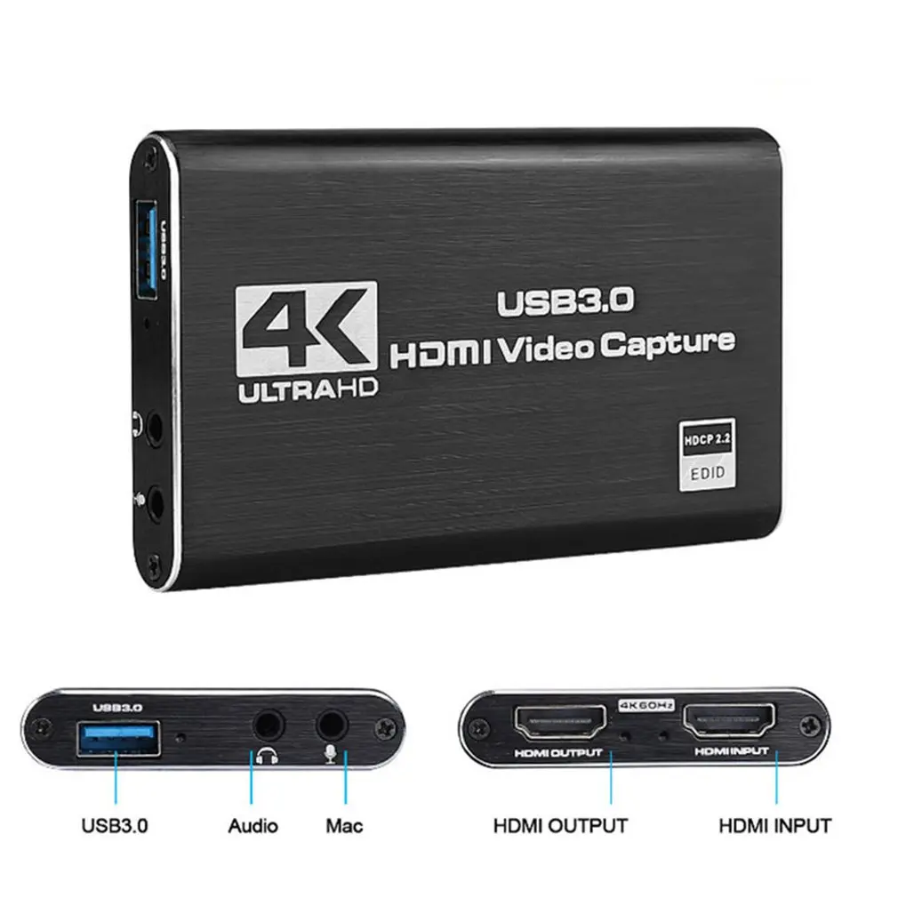 4K HDMI-compatible Game Video Capture Card USB3.0 1080P Grabber Dongle Capture Card For OBS Capturing Game Capture Card Live
4K HDMI-compatible Game Video Capture Card USB3.0 1080P Grabber Dongle Capture Card For OBS Capturing Game Capture Card Live