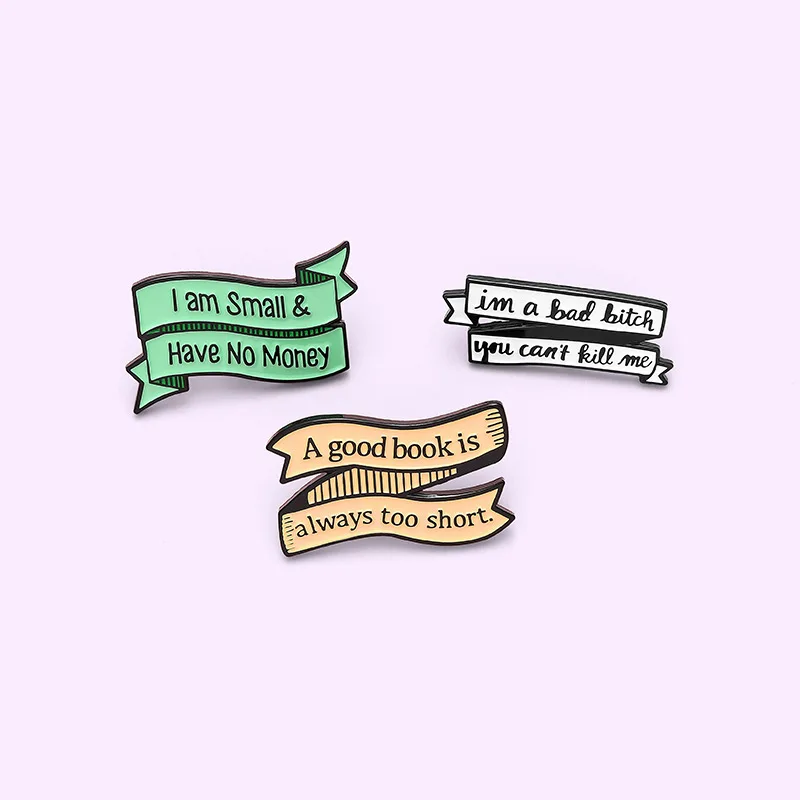 Banner Brooch A Good Book Is Always Too Short Brooch Pin Custom Logo Book Funny Quotes Streamer Brooch
Banner Brooch A Good Book Is Always Too Short Brooch Pin Custom Logo Book Funny Quotes Streamer Brooch