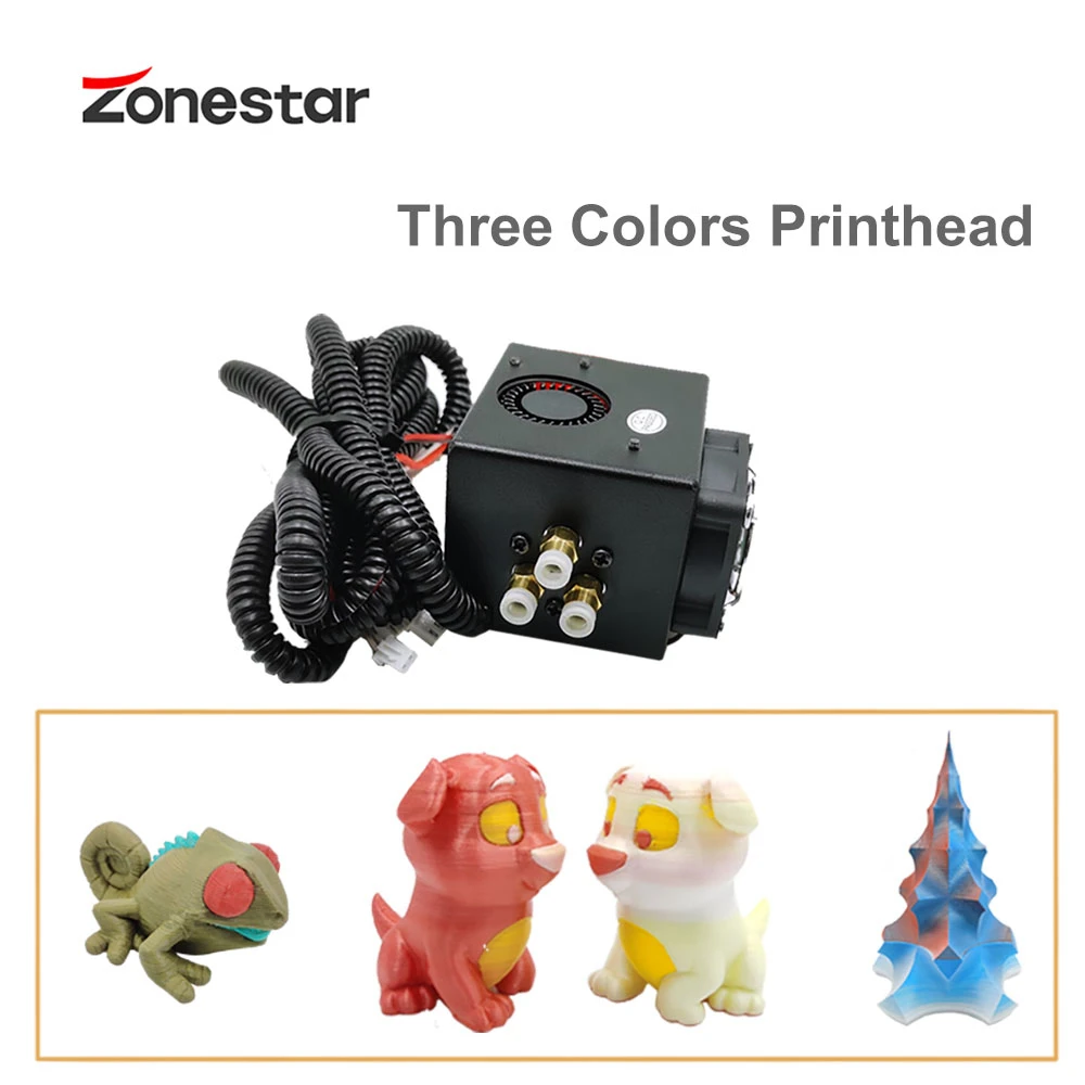 ZONESTAR 24V 3D принтеры обновления двойной комплект три экструдер опционально 2 в 1 или