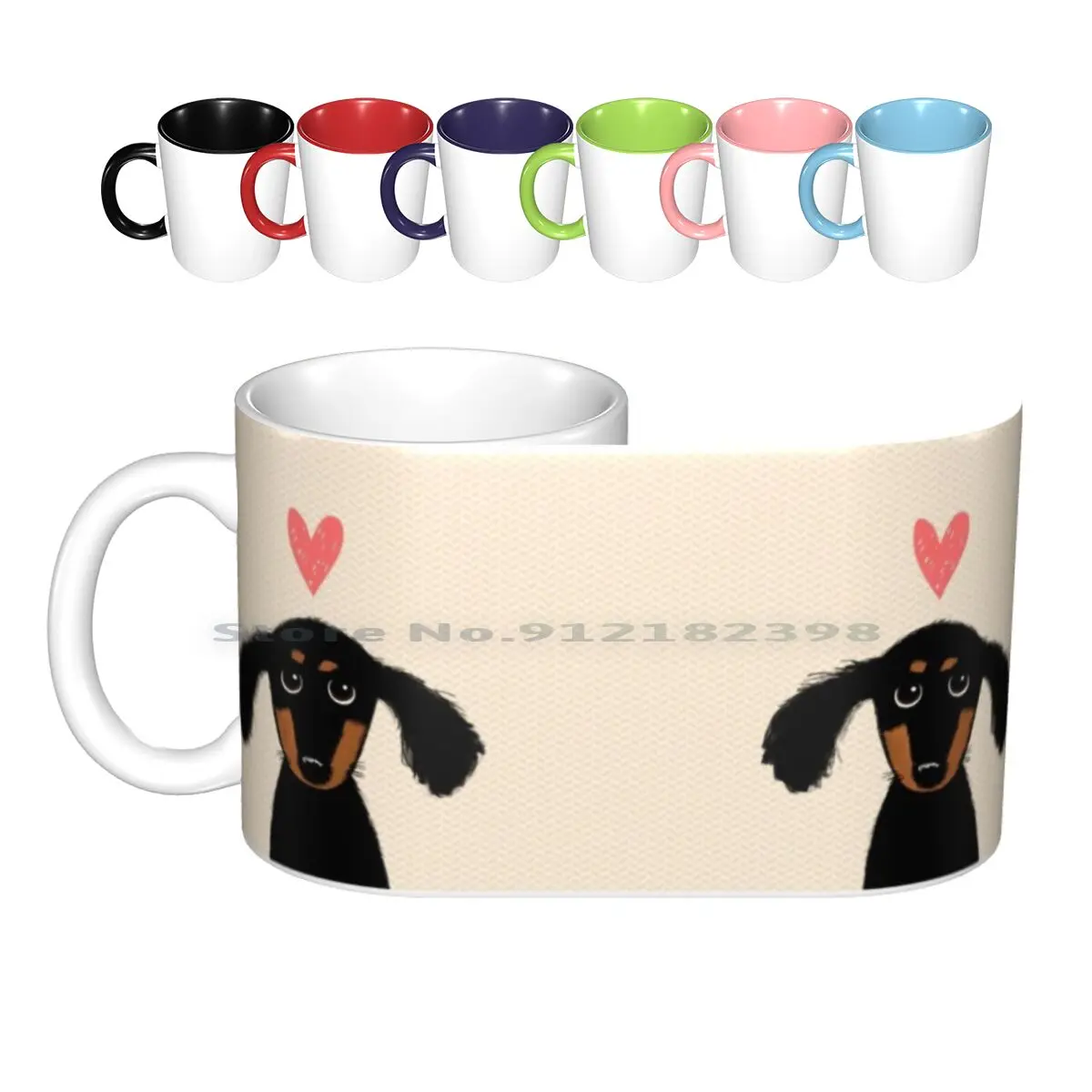 Dachshund Puppy Love | Cute Black And Tan Wiener Dog With Heart Ceramic Mugs Coffee Cups Milk Tea Mug Dachshund Valentine
Dachshund Puppy Love | Cute Black And Tan Wiener Dog With Heart Ceramic Mugs Coffee Cups Milk Tea Mug Dachshund Valentine
