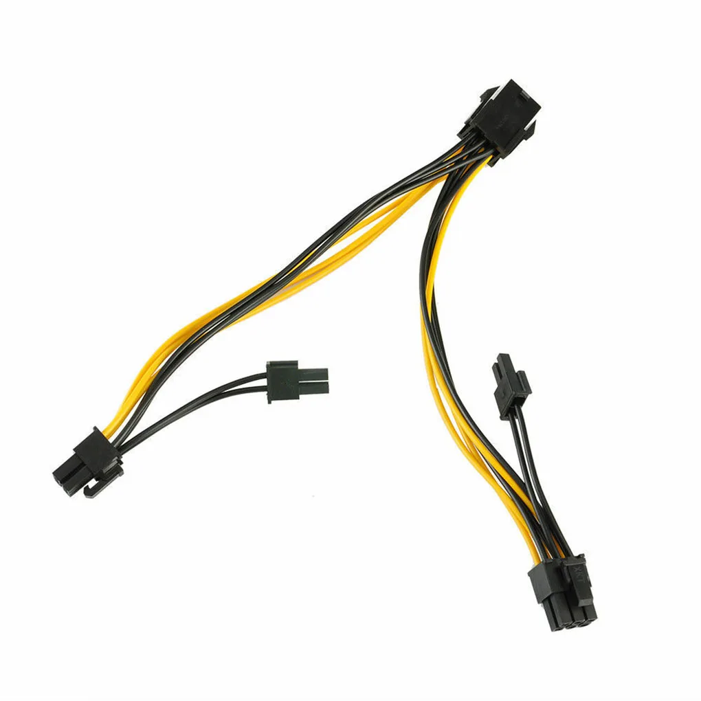 PCI-E 6-pin to Dual 6+2-pin (6-pin/8-pin) Power Splitter Cable Graphics Card PCIE PCI Express 6Pin to Dual 8Pin Power Cable
PCI-E 6-pin to Dual 6+2-pin (6-pin/8-pin) Power Splitter Cable Graphics Card PCIE PCI Express 6Pin to Dual 8Pin Power Cable