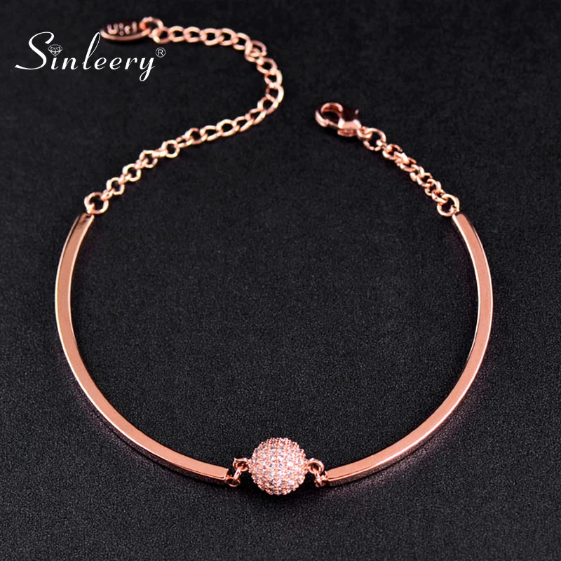 SINLEERY Simple Ball Bangle For Women Yellow Rose Gold Silver Color Chain Tiny Cubic Zircon Beautiful Bracelet Jewelry SL444 SSG
SINLEERY Simple Ball Bangle For Women Yellow Rose Gold Silver Color Chain Tiny Cubic Zircon Beautiful Bracelet Jewelry SL444 SSG