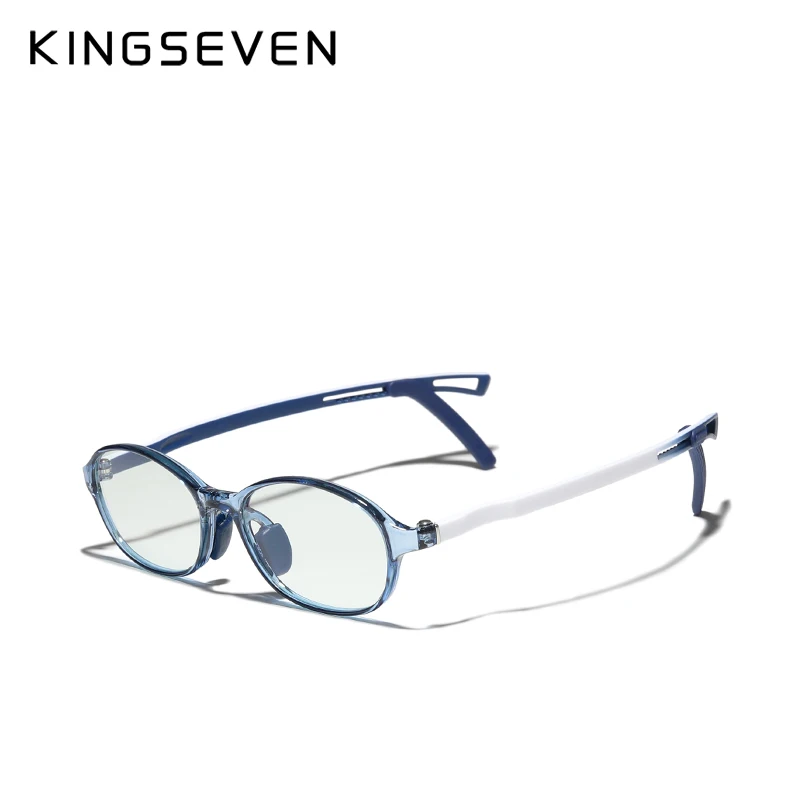 

KINGSEVEN 2021 новый дизайн анти-синий светильник фильтром очки для детей Детская футболка для мальчиков и девочек, очки для компьютерных игр с за...