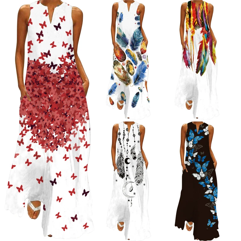 Dress 2021 fashion trend white long dress women mouth print retro sleeveless elegant casual plus size girl dress ins hot sale
Dress 2021 fashion trend white long dress women mouth print retro sleeveless elegant casual plus size girl dress ins hot sale