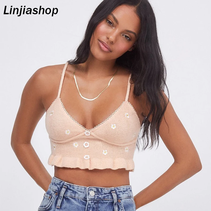 Винтажный летний топ, свитер, Женский Повседневный жилет с V-образным вырезом, майка, Женский однобортный укороченный топ на пуговицах 
Винтажный летний топ, свитер, Женский Повседневный жилет с V-образным вырезом, майка, Женский однобортный укороченный топ на пуговицах