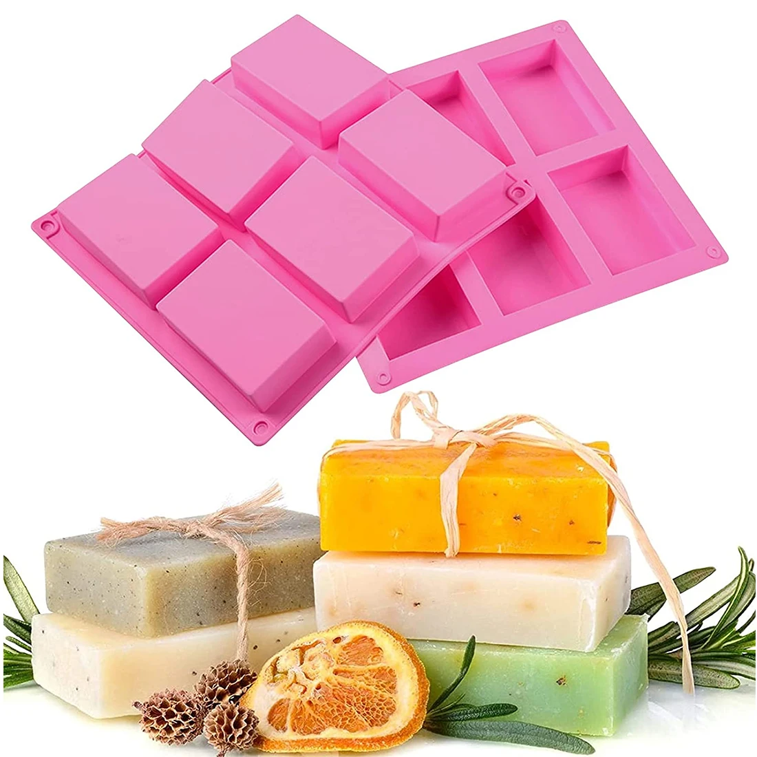 Silicone Soap Molds 6 Cavities Square Soap Mold DIY Handmade Silicone Baking Mold Moulds for Soap Making Kitchen Tool
Silicone Soap Molds 6 Cavities Square Soap Mold DIY Handmade Silicone Baking Mold Moulds for Soap Making Kitchen Tool