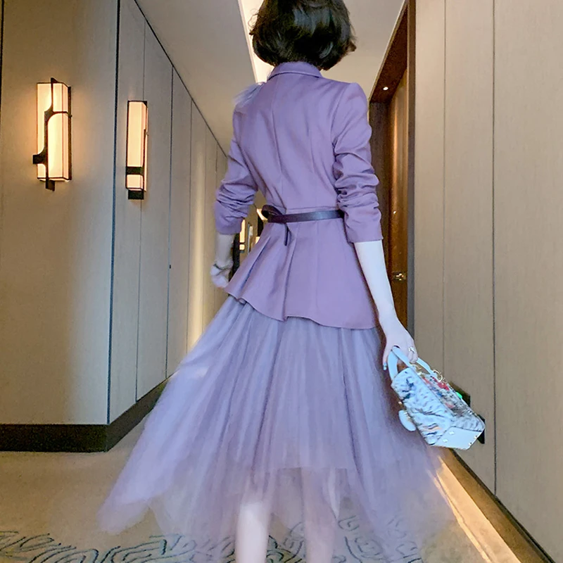 Elegant Lady Office Two Piece Outfits Autumn Fashion Women Long Sleeve Beading Ruffle Blazer Suit Mesh Skirt Matching Sets
Elegant Lady Office Two Piece Outfits Autumn Fashion Women Long Sleeve Beading Ruffle Blazer Suit Mesh Skirt Matching Sets