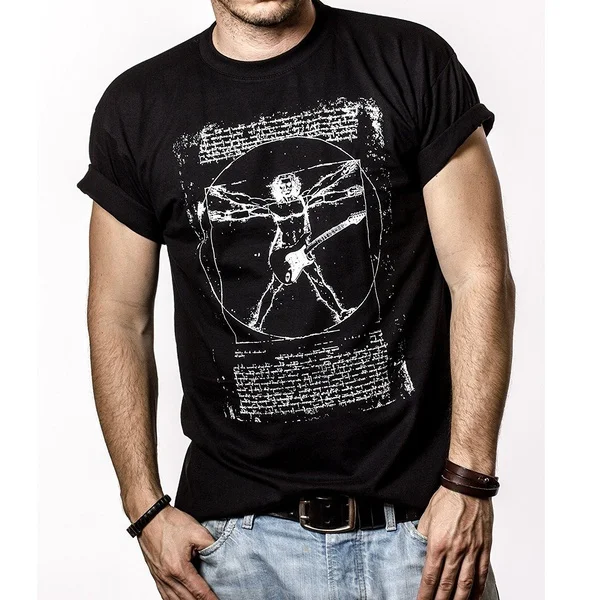 Cotton T Shirt Men's Shirt Vintage Rock Band T-Shirt DA VINCI GUITAR Short Sleeve T-Shirt
Cotton T Shirt Men's Shirt Vintage Rock Band T-Shirt DA VINCI GUITAR Short Sleeve T-Shirt