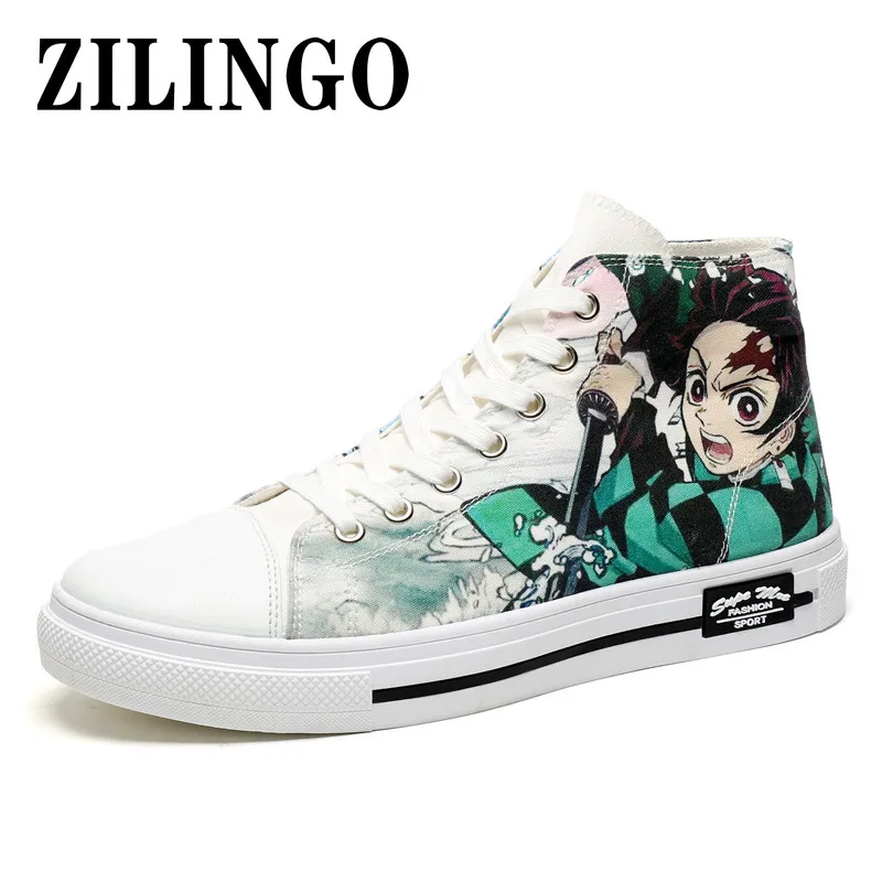 Fashion Men's Casual Shoes Women Shoes Cartoon Animation Canvas Shoes Comfortable Flat High-top Mens Sneakers Zapatos De Hombre
Fashion Men's Casual Shoes Women Shoes Cartoon Animation Canvas Shoes Comfortable Flat High-top Mens Sneakers Zapatos De Hombre