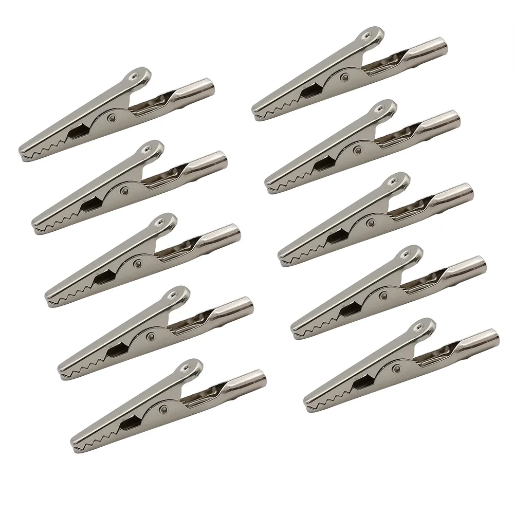 10Pcs Length 51mm 10A Metal Alligator Clips Crocodile Clamps Battery Clip Cable Lead Test Clips
10Pcs Length 51mm 10A Metal Alligator Clips Crocodile Clamps Battery Clip Cable Lead Test Clips