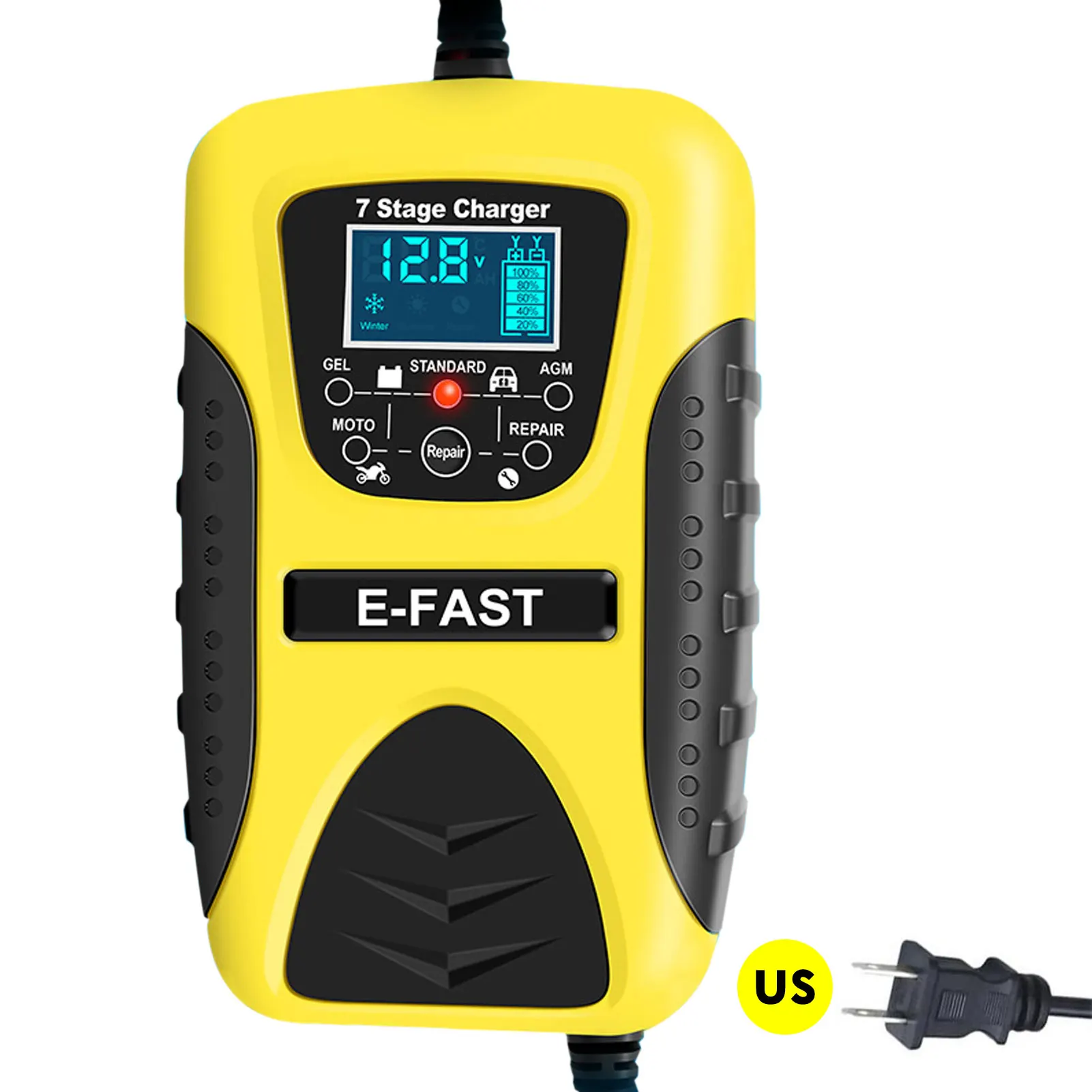 Car Battery Charger 12V/7A Multifunction Lead-acid Battery Charger Lead-acid Battery Charger Compatible For Car Accessories
Car Battery Charger 12V/7A Multifunction Lead-acid Battery Charger Lead-acid Battery Charger Compatible For Car Accessories