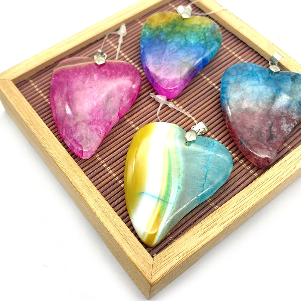Pendant Natural Stone Agate Heart-shaped Colorful Candy-shaped Peach Heart Pendant Necklace for Making DIY Jewelry Necklaces
Pendant Natural Stone Agate Heart-shaped Colorful Candy-shaped Peach Heart Pendant Necklace for Making DIY Jewelry Necklaces