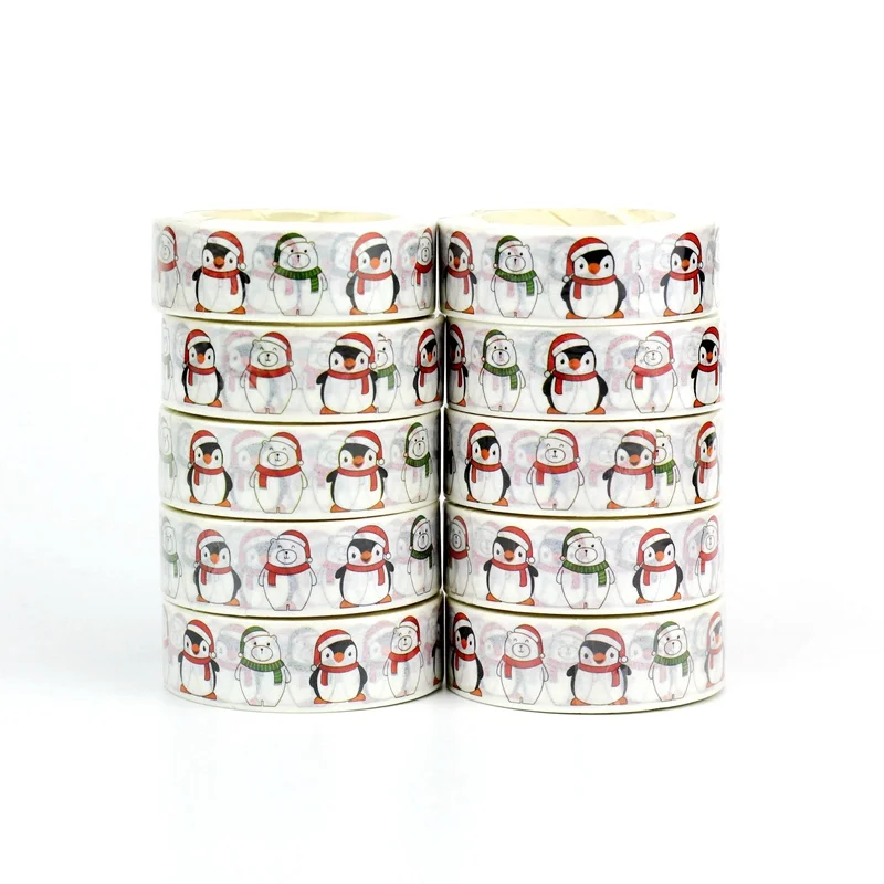 NEW 10pcs/Lot Decorative Penguin and Polar bear Christmas Washi Tapes for Planner Adhesive Masking Tape Cute Stationery
NEW 10pcs/Lot Decorative Penguin and Polar bear Christmas Washi Tapes for Planner Adhesive Masking Tape Cute Stationery
