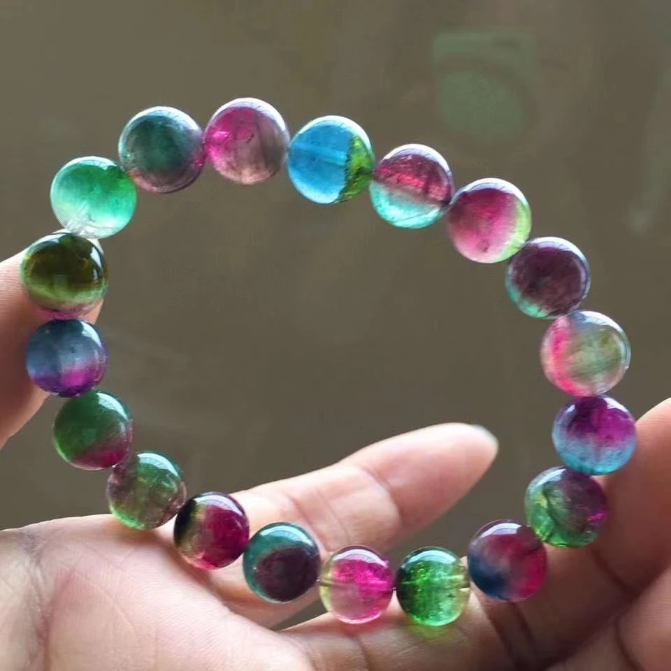 Genuine Natural Colorful Tourmaline Watermelon Quartz Bracelet 10mm Brazil Clear Beads Women Men Fashion Best Stone AAAAA
Genuine Natural Colorful Tourmaline Watermelon Quartz Bracelet 10mm Brazil Clear Beads Women Men Fashion Best Stone AAAAA