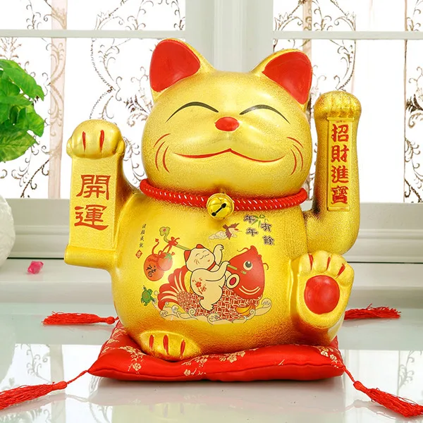 13 inch Shake hand to attract money cat large ceramic wealth cat household wealth ucky Piggy bank bstatue home wedding
13 inch Shake hand to attract money cat large ceramic wealth cat household wealth ucky Piggy bank bstatue home wedding