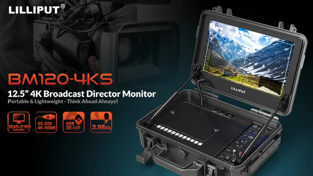 Lilliput Portable monitor 12.5 inch 4K Ultra HD SDI HDMI Broadcast Outdoor Monitor Dustproof Waterproof Case
Lilliput Portable monitor 12.5 inch 4K Ultra HD SDI HDMI Broadcast Outdoor Monitor Dustproof Waterproof Case