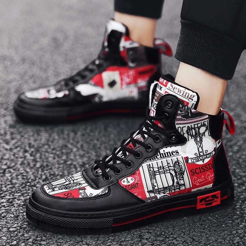 High Top PU Leather Basket Running Mens Shoes Sneakers Men Sport Shoes High Platform Sports Shoes Male Black Footwear GMD-0880 
High Top PU Leather Basket Running Mens Shoes Sneakers Men Sport Shoes High Platform Sports Shoes Male Black Footwear GMD-0880