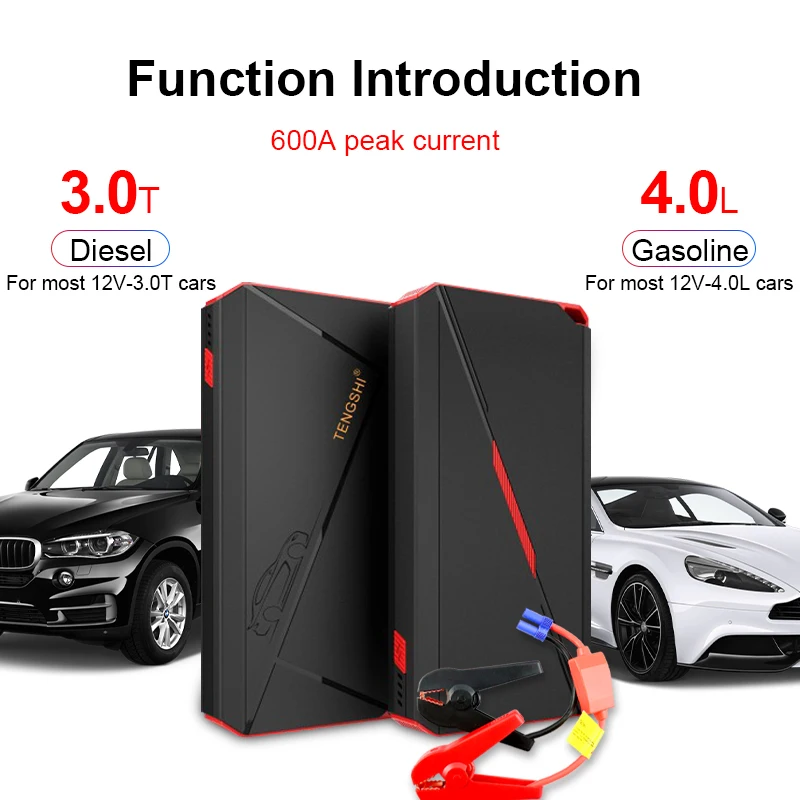 10000/12000A Car Jump Starter Power pack Portable Car Battery Booster Charger 12V Starting Device Diesel Car Starter Jumpstarter
10000/12000A Car Jump Starter Power pack Portable Car Battery Booster Charger 12V Starting Device Diesel Car Starter Jumpstarter