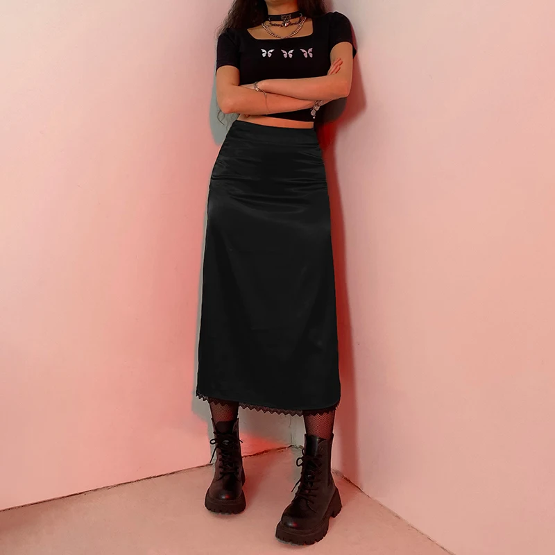 Fashion Temperament High Waist Y2K Skirt Lace Trim Patchwork Harajuku Long Wrap Skirt Slim Fit Clothes 90s Straight Woman Skirts
Fashion Temperament High Waist Y2K Skirt Lace Trim Patchwork Harajuku Long Wrap Skirt Slim Fit Clothes 90s Straight Woman Skirts