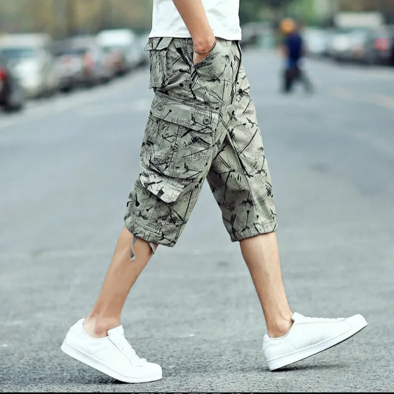 Summer Beach Pants Male Loose Cargo Shorts Calf Length Casual Sports Swim Camouflage Shorts Mid Waist Comfy Cotton Bottom
Summer Beach Pants Male Loose Cargo Shorts Calf Length Casual Sports Swim Camouflage Shorts Mid Waist Comfy Cotton Bottom