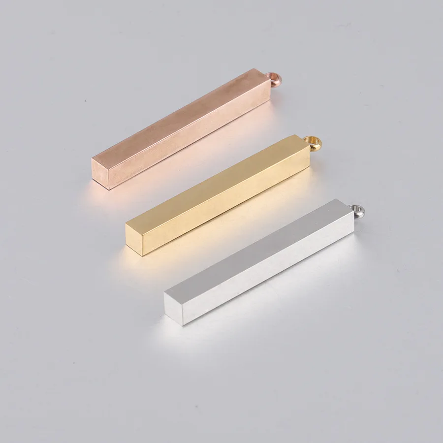 Stainless Steel Solid Cuboid Pendant Stamping Blank Square BarMirror Polish Strip Pendant For Engraving DIY Jewelry Accessories
Stainless Steel Solid Cuboid Pendant Stamping Blank Square BarMirror Polish Strip Pendant For Engraving DIY Jewelry Accessories